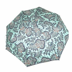 Vera Bradley Fan Flowers Umbrella Blue Gray